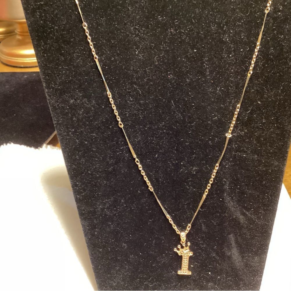 Goldtone  Necklace with Queen No. 1 Pendant